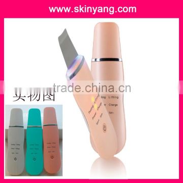 Portable mini microcurrent skin scrubber and EMS ultrasonic skin scrubber for wrinkle removing/face lifting for women