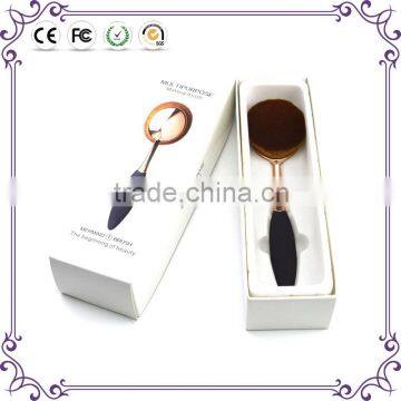 toothbrush shape customized rose gold oval makeup brush individually