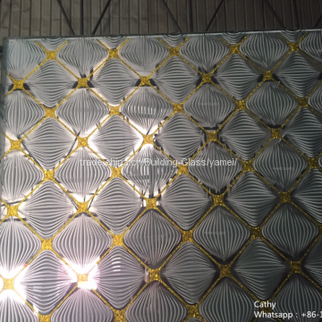 Ice Acid Glass,ice Flower Decorative Glass, Backlit Background/ Ceiling Art Glass, Ice Acid Etched Glass photo-3