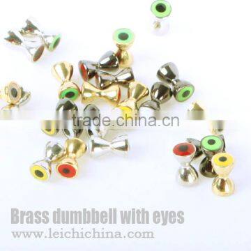 top quality fishing Brass dumbbell with eyes