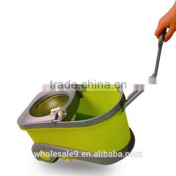 360 Degrees Rotating Head Spin Easy Magic Floor Mop Bucket Set Microfiber Spinning photo-4