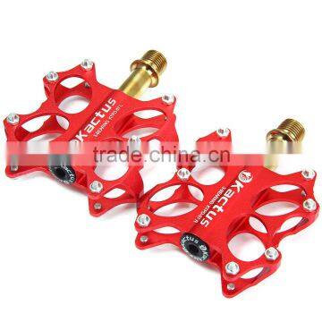 2pcs Kactus KTPD - 07 Bike MTB Cycling Pedals Gold-plating Titanium Spindle Footrest Flat CNC 3 Bearings Ultralight Pedals photo-2