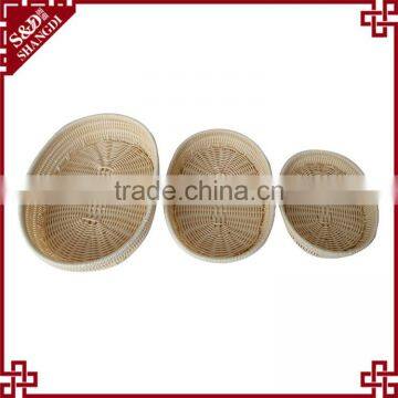 S&D Custom Size Mordern Design 100% Hand Woven Fruit Vegetable Basket Plastic Fruit Plate photo-6