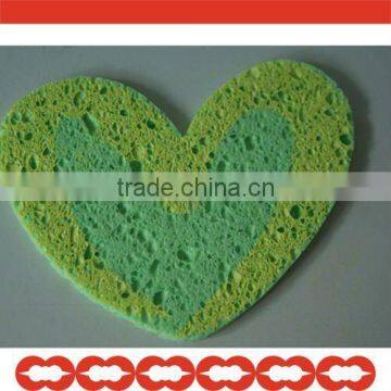 heart-shaped cellulose sponges