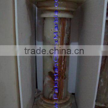 NATURAL LIGHT GREEN ONYX PEDESTALS photo-4