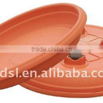 Plastic PP saucer with wheel for flower pot