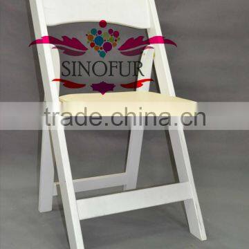 white wedding folding chair