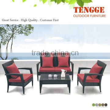 Hot-sale black rattan outdoor sofa set