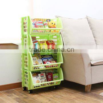 Household Storage 4 Tier Basket for Closet Office Garage Kitchen and Bathroom photo-2