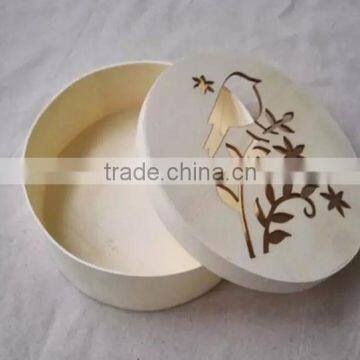 China Factory Supply Balsa Lightweight Bark Round Wood Cheese Box for Sale photo-2