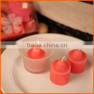 Wholesale beautiful frosted glass cup candle