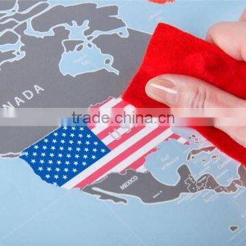 New World Map With Scratch off Flags Edition Tube Packaging Scratch Travel World Map photo-3