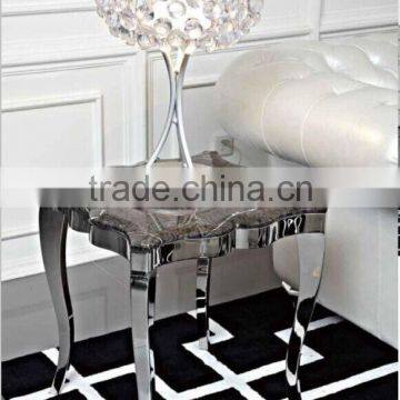 Modern French style small marble top Stainless Steel console table