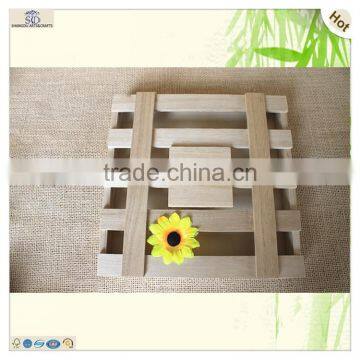 Natural Small Square Window Chocolate Wood Shadow Boxes photo-4