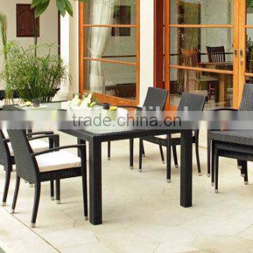 2017 Sigma UV resistant japanese model plastic rattan dining table