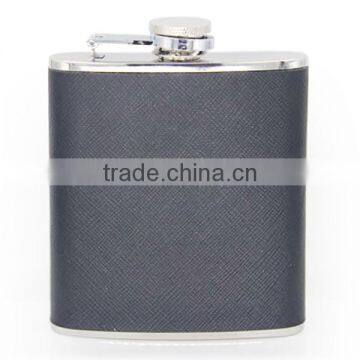 Hip Flask Leather Wrapped Flagon With High Quality Stainless Steel