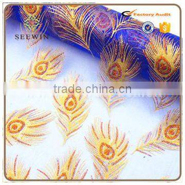 new arrival cheap soft silk quilt embroidery pattern printing organza fabric roll