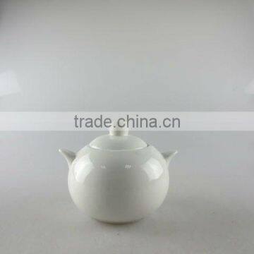 round porcelain sugar pot with ears