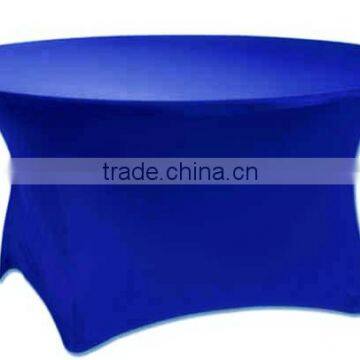 hotsale spandex plain blue table cover for hotel restaurant weddings