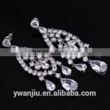 Wholesale Stock Small Order Fashion Women Long Style Tassels Zircon Earrings photo-3