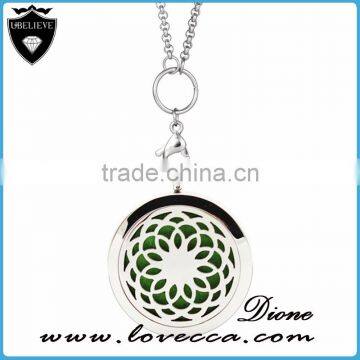 Classial Essential Oil Diffuser Stainless Steel Aromatherapy Necklace Diffuser Pendant photo-3