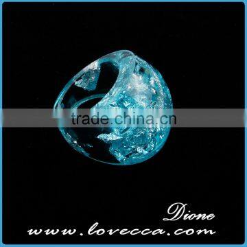 Pressed Flower Ring Real Turquoise Star Ferry Resin Dome Ring Floral Botanical Jewelry photo-6