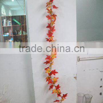 High quality artificial red maple leaf garland