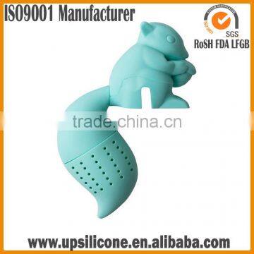 2016 Latest High Quality Squirrel Shape Silicone Tea Strainer Filter Silicone Tea Infuser photo-3
