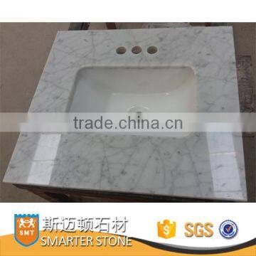 Carrara white precut marble vanity tops for USA market