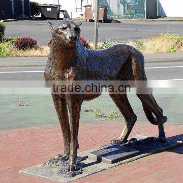 Large Outdoor Copper Sculptures Metal Bronze Cheetah Sculpture