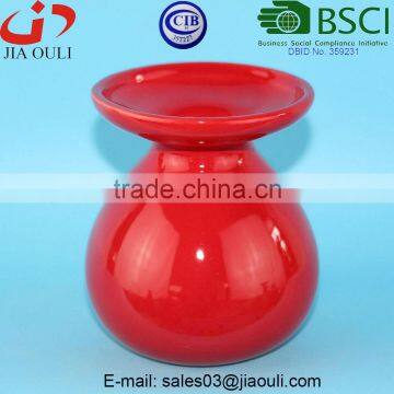 Glazed Red Ceramic Vase Centerpieces for wedding table