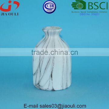 Table Decor Water Transfer Printing Marble/wood Color Mini Ceramic Vase photo-4