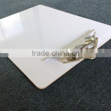 Butterfly clip A4 MDF white clipboard