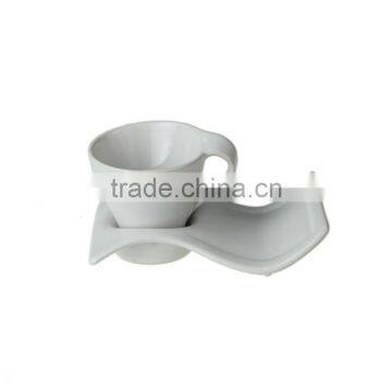 80cc Ceramic Promotion White Coffee Cup Set