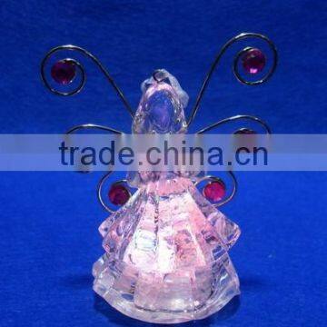 LED Lighted Butterfly Wings Acrylic Angel Xmas Decoration photo-3