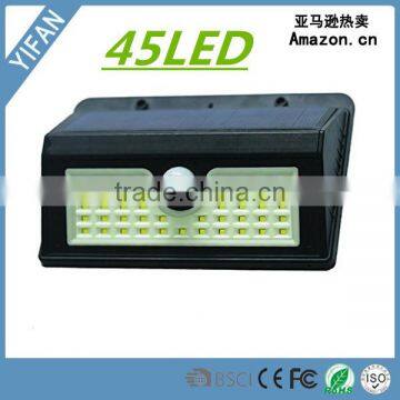 Alibaba express china 45Leds Solar Sensor motion garden Wall Lights solar home light led outdoor grow light