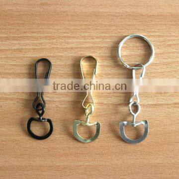 Lanyard Hook, Stamping Steel Swivel Hook W/Round Eye & Ring, Metal Hooks Nickel Plate, Brass Plate, Black Color, Customed Color photo-2