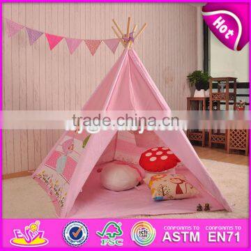 Portable Kids Playhouse Cotton Girls Play Tent Best Sale Indoor Pink Girls Play Tent W08L007 photo-2