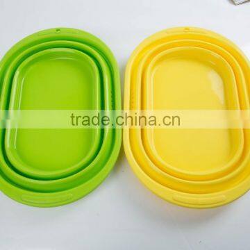 Silicone folding bowl for microwave oven silicone washing up bowl