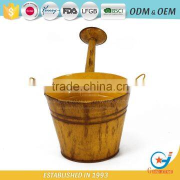 10 Inch Garden Unique Powder Coated Coloured Metal Plant Colored Flower Pots Coloured Plant Pots Metal photo-2