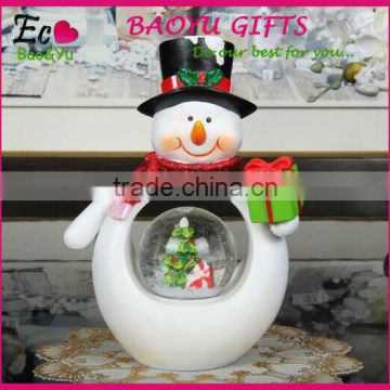 Polyresin Christmas Snow globe Snowman Snow globe with Music Box