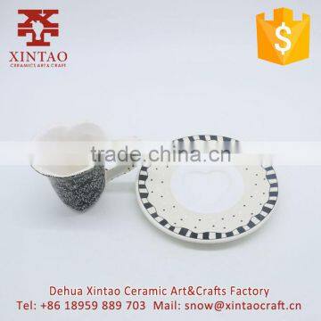 Coffee House Coffee Bar Cappuccino Cups and Saucers, Full Decal Letters With Saucers photo-3