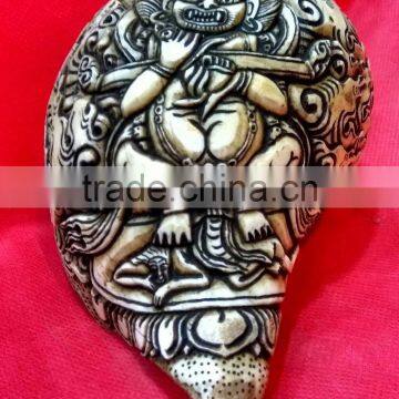 Best Selling White Conch Bhairav Crafted Shankha