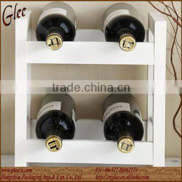 High gloss countertop wooden wine rack