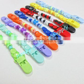 New Designed ABS Bead Resin Baby Pacifier Clip