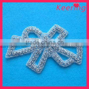 Hand Made rhinestone trimming metal mesh WRA-096