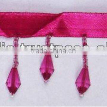 Beaded Fringe BF422 Pink