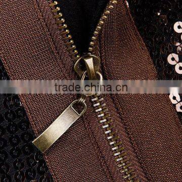 2015 High Quality Round Neck Long Sleeve Knee Length Celebrated Dress With Mesh photo-5