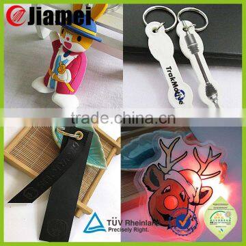 Custom molded soft rubber gift promotional pvc keyring