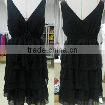 2013New fashion women black party dress